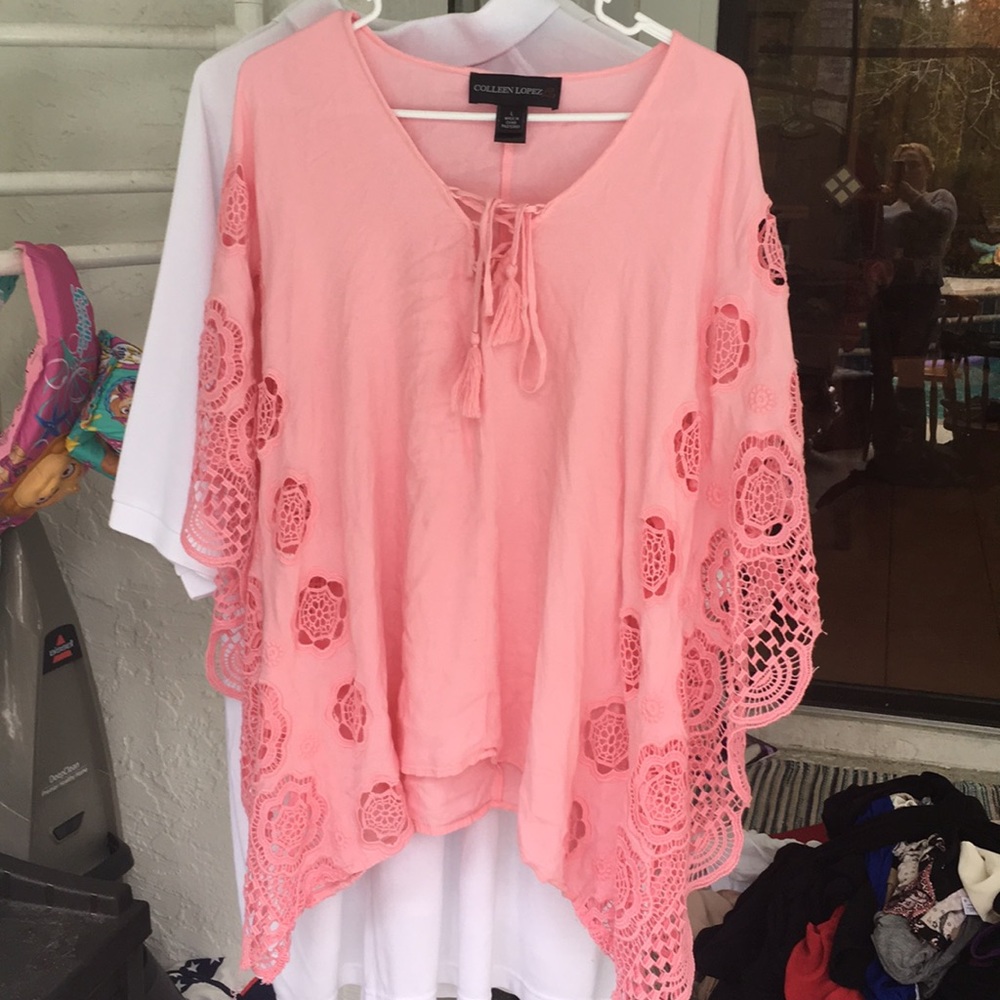 Pink poncho L